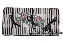 Load image into Gallery viewer, Keyboard &amp; Rose Piano Bench Cushion - 14&quot; x 29&quot;