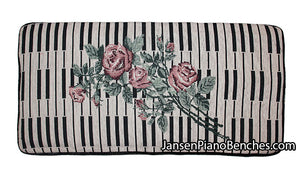 keyboard rose piano bench cushion