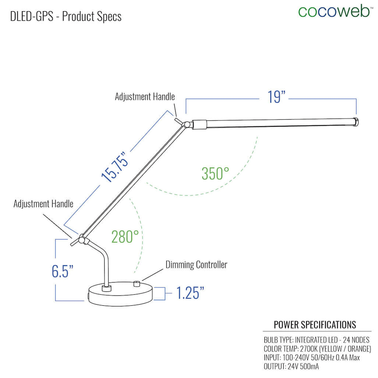 Cocoweb Ultra-Slim LED Piano Lamp