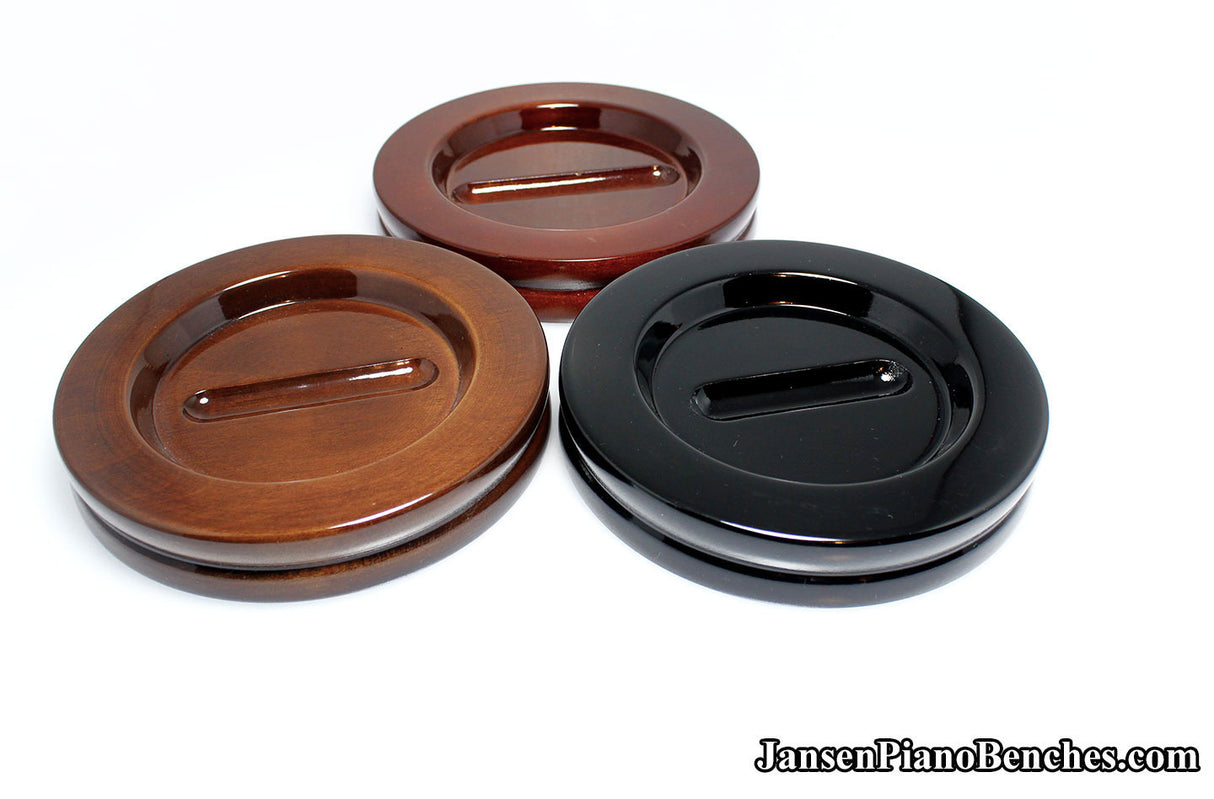 5 1/2" Jansen Satin Grand Piano Caster Cups