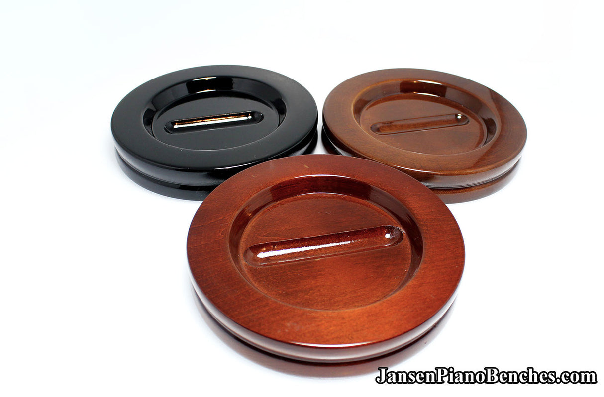 5 1/2" Jansen Satin Grand Piano Caster Cups