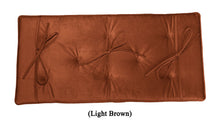 Load image into Gallery viewer, light brown piano bench cushion velvet