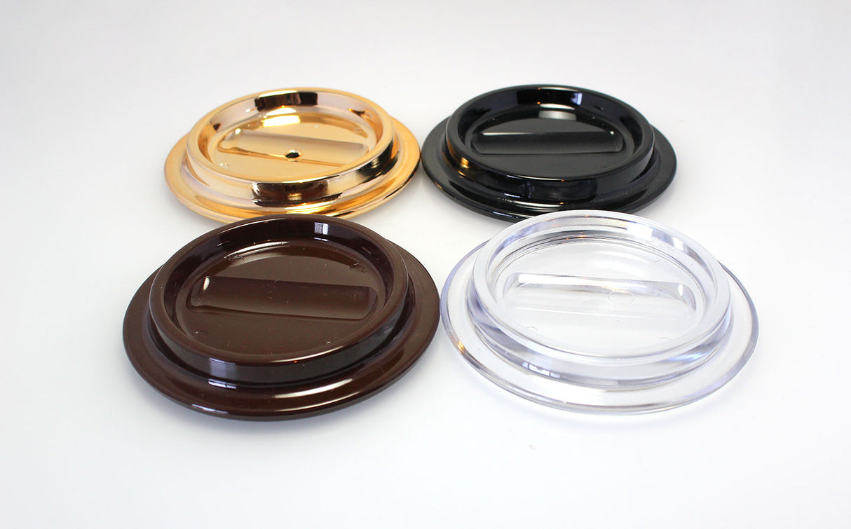 Black Lucite Piano Caster Cups 4-1/2"