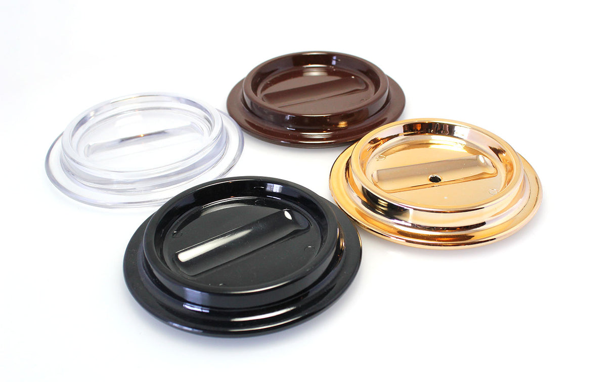 Black Lucite Piano Caster Cups 4-1/2"