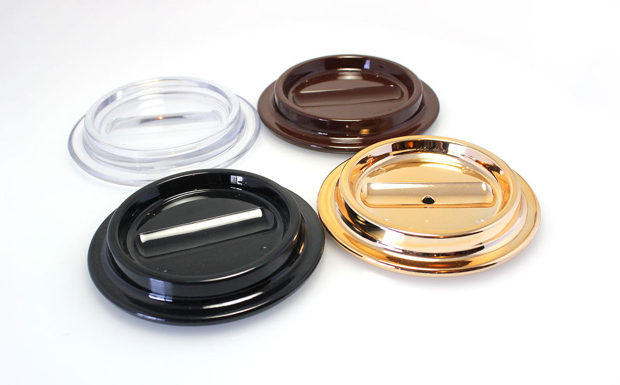 Black Lucite Piano Caster Cups 4-1/2"
