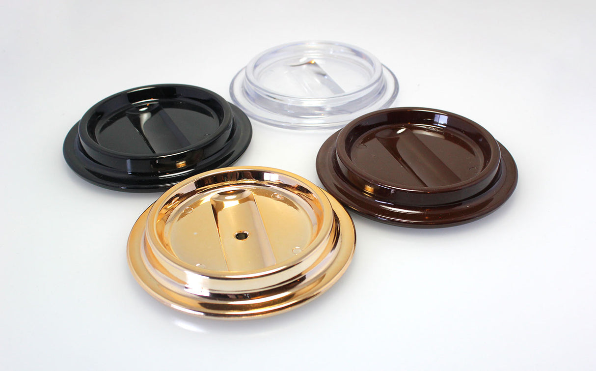 Black Lucite Piano Caster Cups 4-1/2"