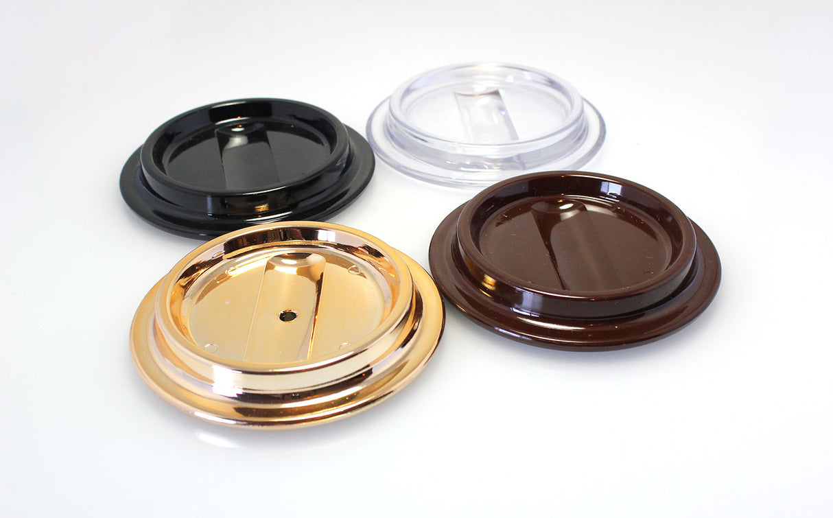 Black Lucite Piano Caster Cups 4-1/2"