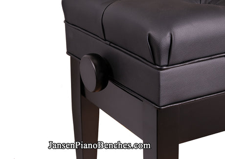satin ebony adjustable piano bench duet