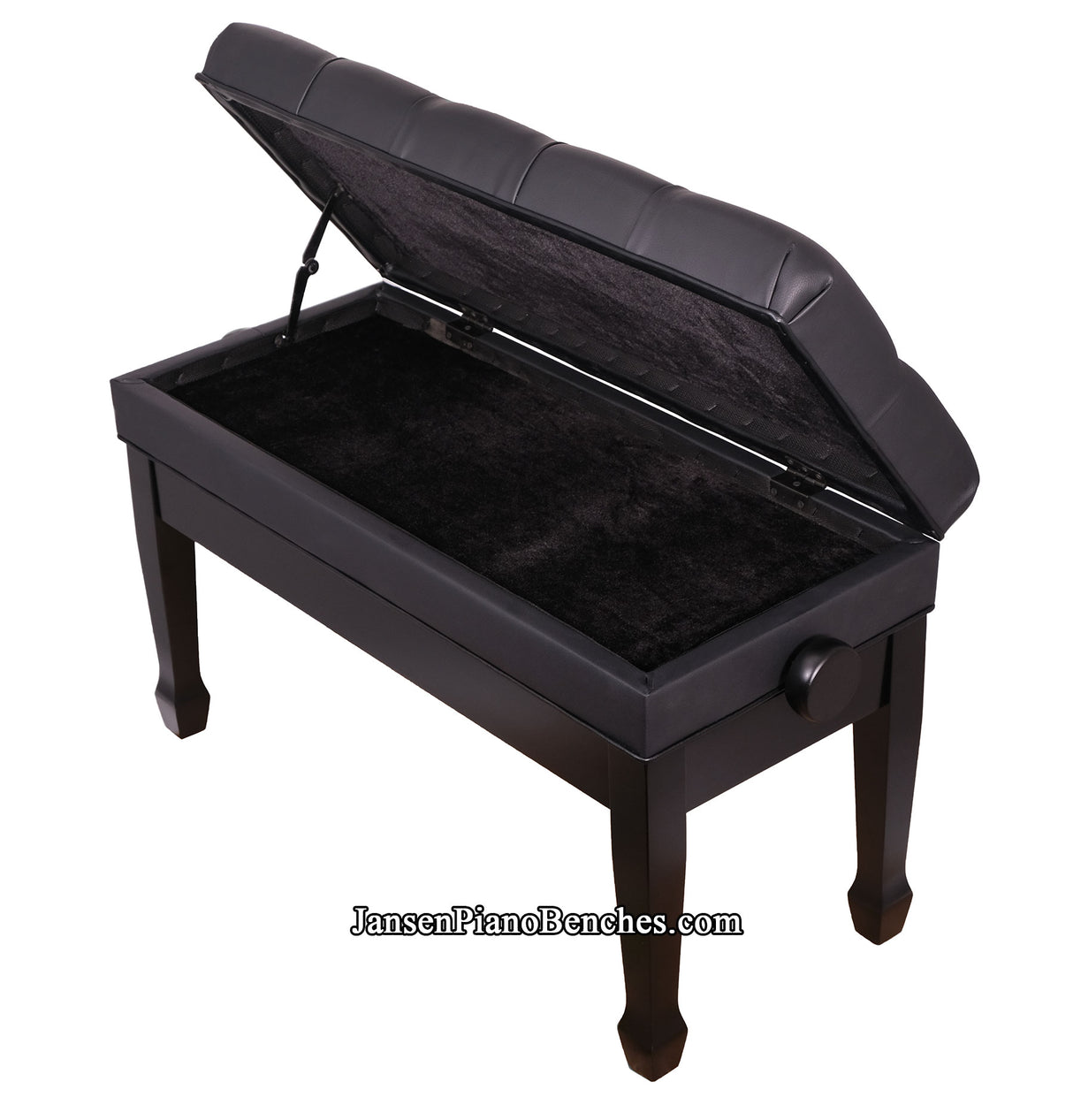 piano bench for two players with music storage