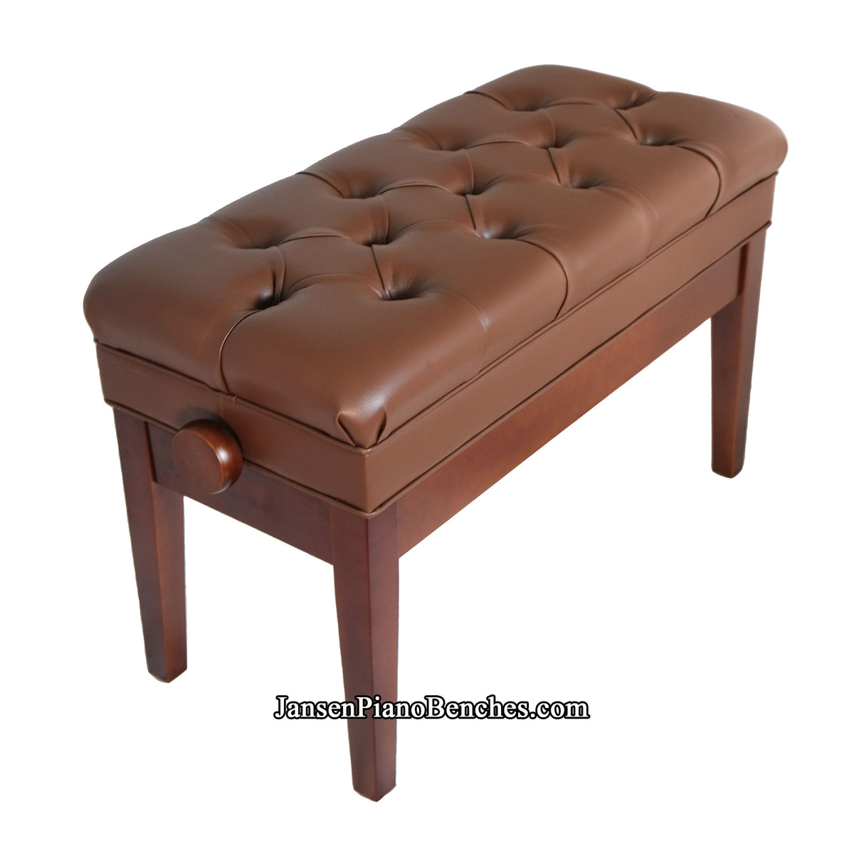 satin walnut duet adjustable piano bench