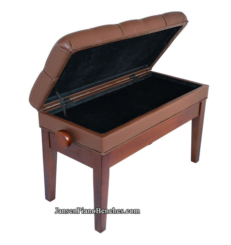 duet adjustable piano bench satin walnut