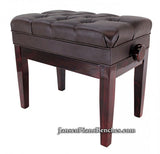 mahogany adjustable piano bench