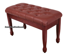 Load image into Gallery viewer, Mahogany Piano Bench Diamond Tufted with Storage Open Box