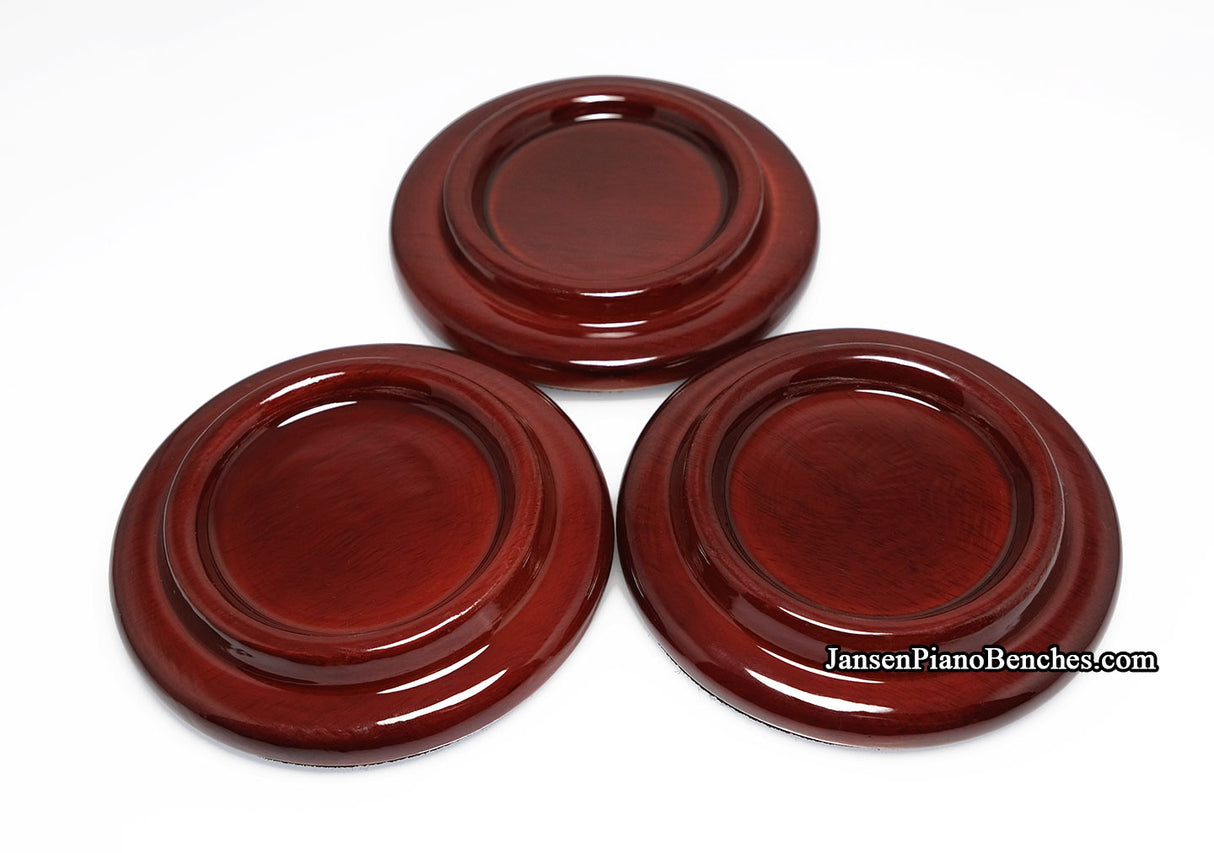 mahogany high gloss grand piano caster cups