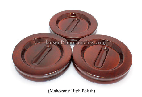 grand piano caster cups high polish mahogany Jansen