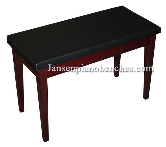 mahogany piano bench padded top