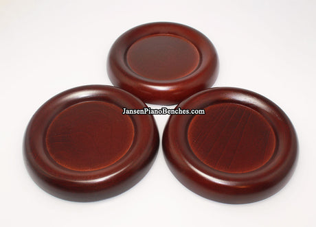 piano caster cups mahogany 838m