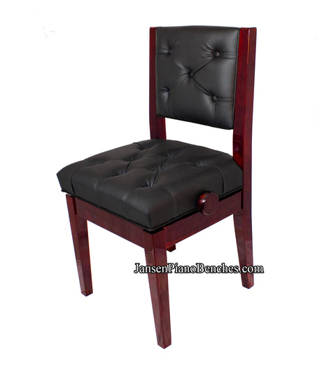 mahogany piano chair adjustable