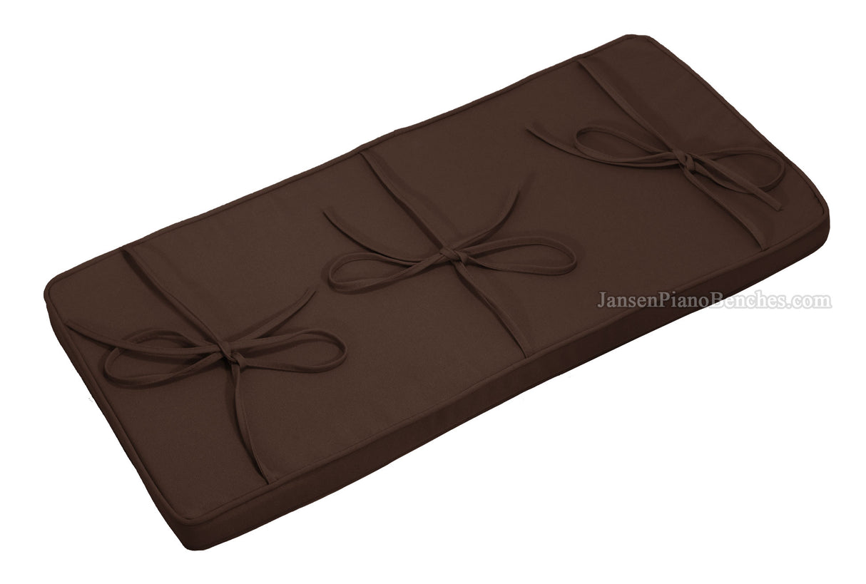 mocha piano bench cushion dark brown