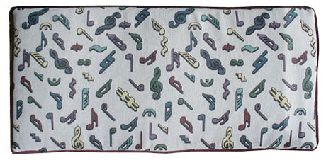 music note design piano bench cushion