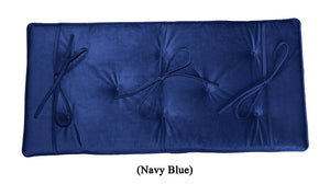 navy blue piano bench cushion with ties