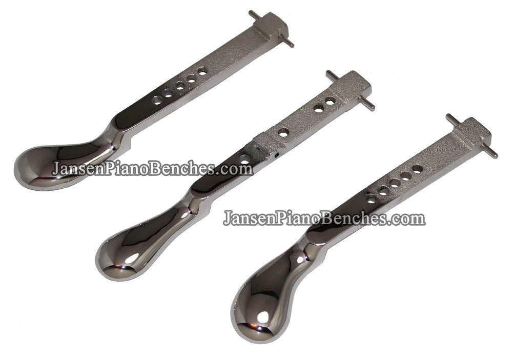 nickel upright piano pedals model 1579