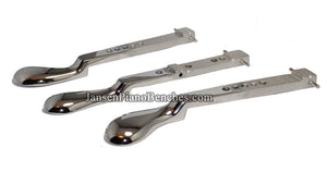 nickel plated upright piano pedals model 1579