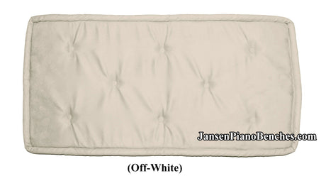 jansen piano bench cushion white