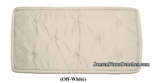 jansen piano bench cushion white