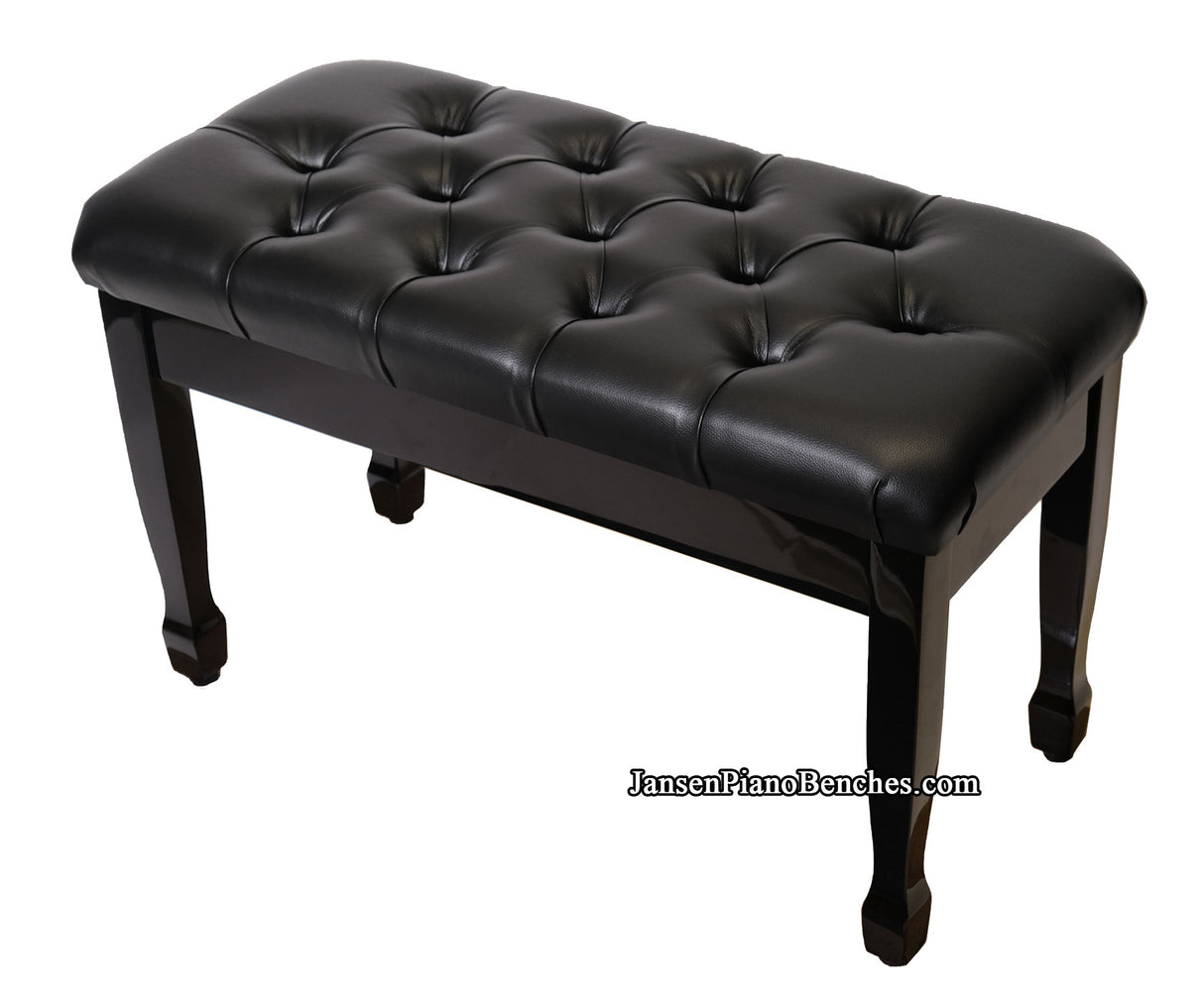 padded piano bench with storage black polish