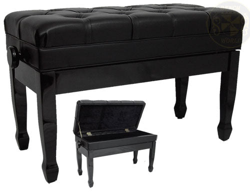 duet adjustable piano bench with sheet music storage
