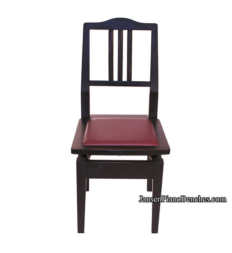 piano practice chair adjustable height back support