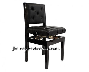 Diamond Tufted Adjustable Piano Chair - Open Box