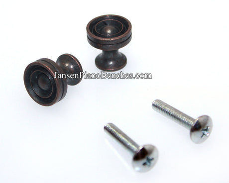 piano fallboard knobs antique bronze 350c