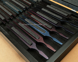 Piano Tuning Fork Set Blue Steel