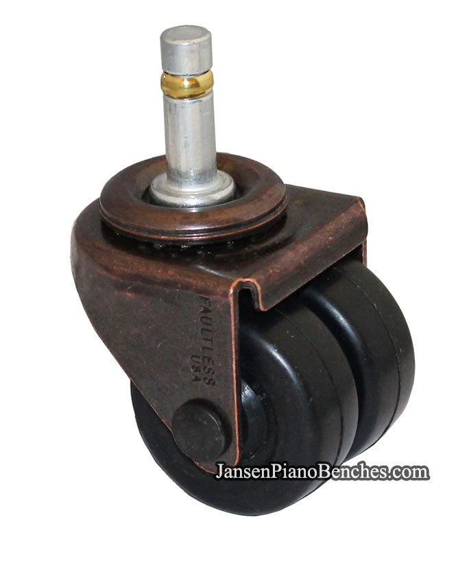 Heavy-Duty Dual Rubber Piano Wheels for Grand and Upright Pianos