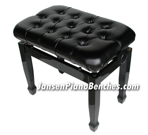 adjustable piano bench ebony finish high gloss