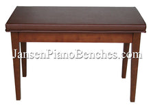 Load image into Gallery viewer, walnut piano bench schaff box top 