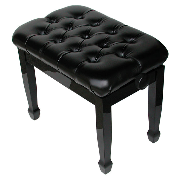 piano bench pillow top black 