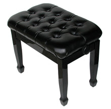 Load image into Gallery viewer, piano bench pillow top black 