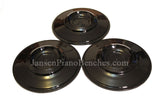 ebony plastic piano caster cups
