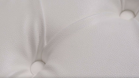 white vinyl piano bench