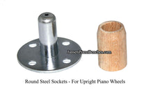 Load image into Gallery viewer, piano wheel round socket for upright pianos