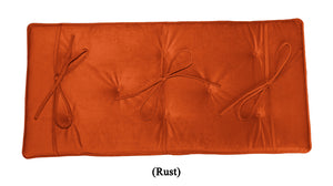 rust piano bench cushion velvet orange