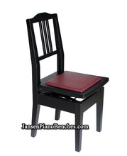 Load image into Gallery viewer, satin black piano chair