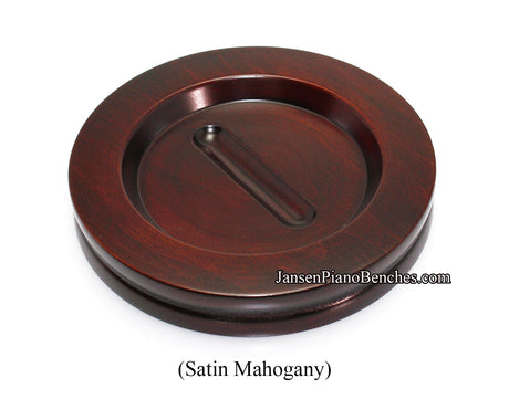grand piano caster cup mahogany satin finish Jansen 5.5" pad