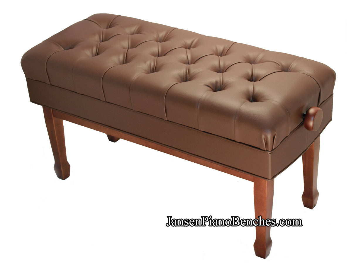 walnut duet adjustable piano bench