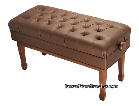 walnut duet adjustable piano bench