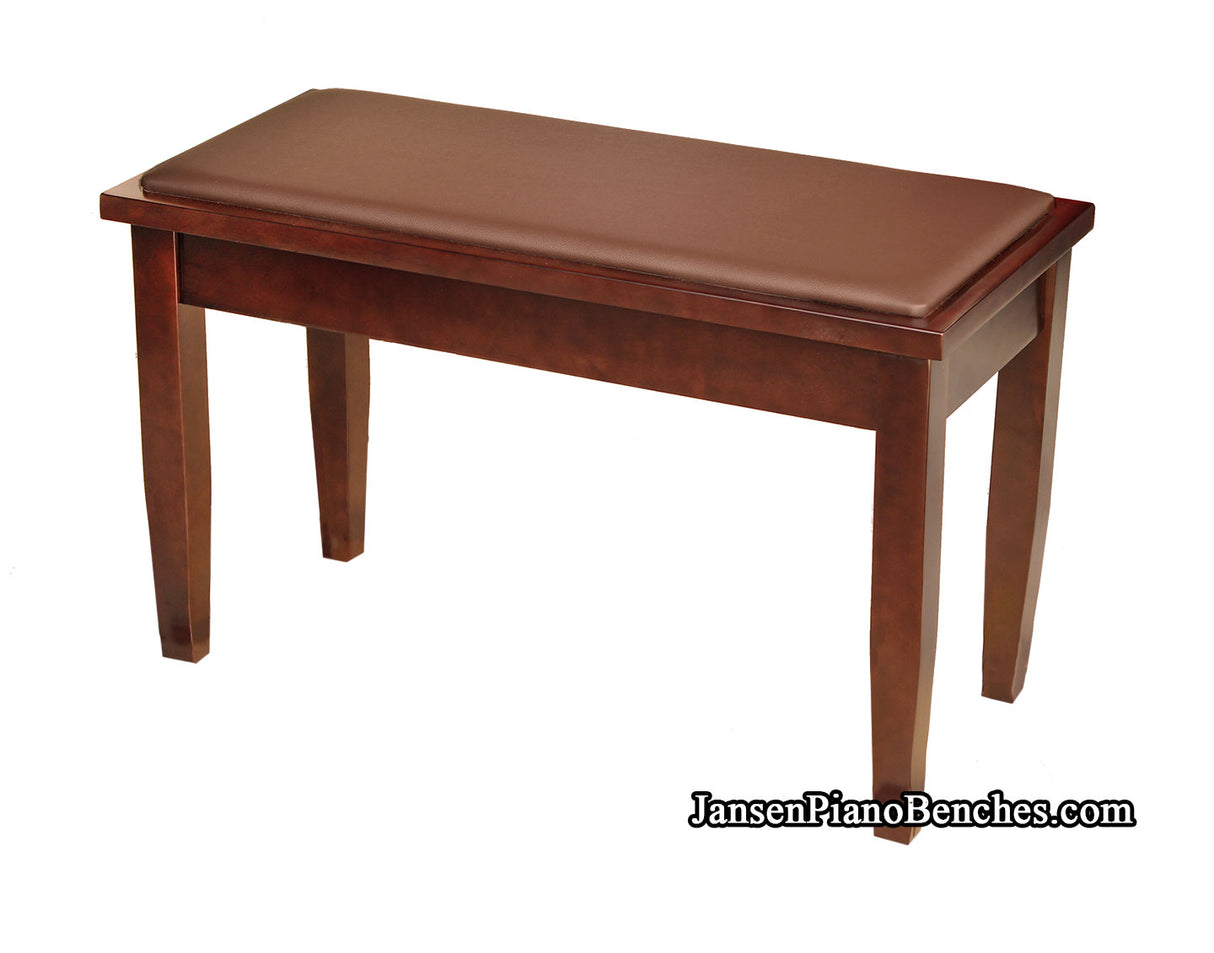 Satin Walnut Yamaha Upholstered Piano Bench