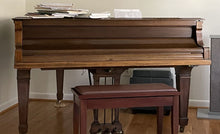 Load image into Gallery viewer, Satin Walnut Yamaha Upholstered Piano Bench
